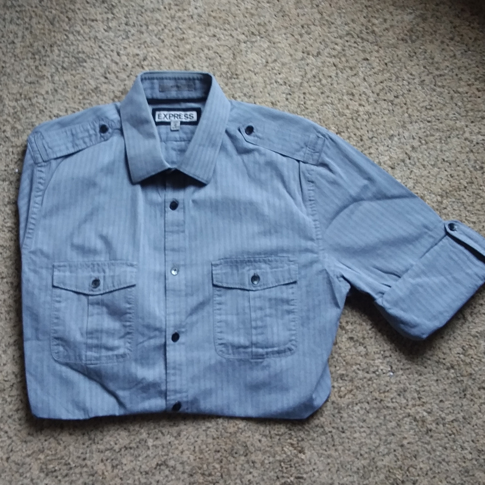 Men's double breasted half sleeve button up